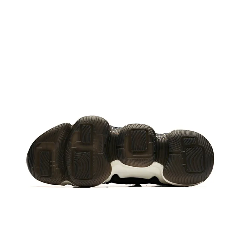 Anta GRAND AIR 2 Anti-Slip Wear-Resistant Low-Top Basketball Shoes Black White-5