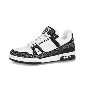 LOUIS VUITTON Lv Trainer Sneakers 'Black White Rhinestones'