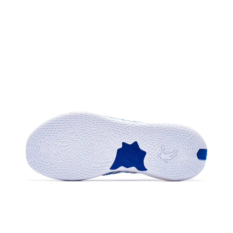 QIAODAN Sharp Edge 6.0PROLOWPE Cushioning Anti Slip And Wear Resistant Low Top Basketball Shoes Men's White Blue-4