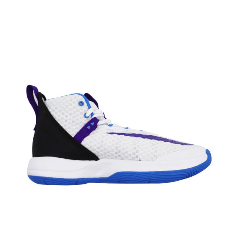 Nike Zoom Rize 1 Basketball Shoes Unisex Mid Top Black/White/Blue-1