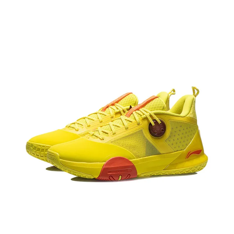 LINING 6 Throughout The Day Basketball Shoes Men Mid Top Dark Yellow-2