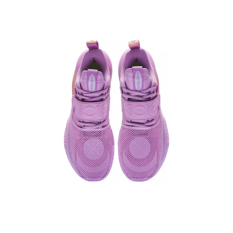 LiNing All City 10 V2 ' Lavender ' Cushioned Slip-Resistant Lightweight Rebound Low-Top Basketball Shoes Purple-3