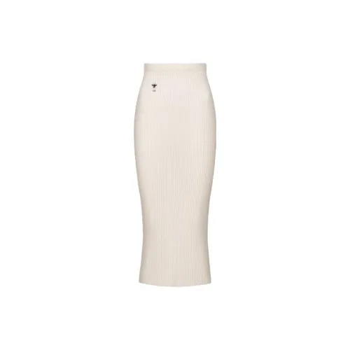 DIOR Knit Long Skirts Women's White