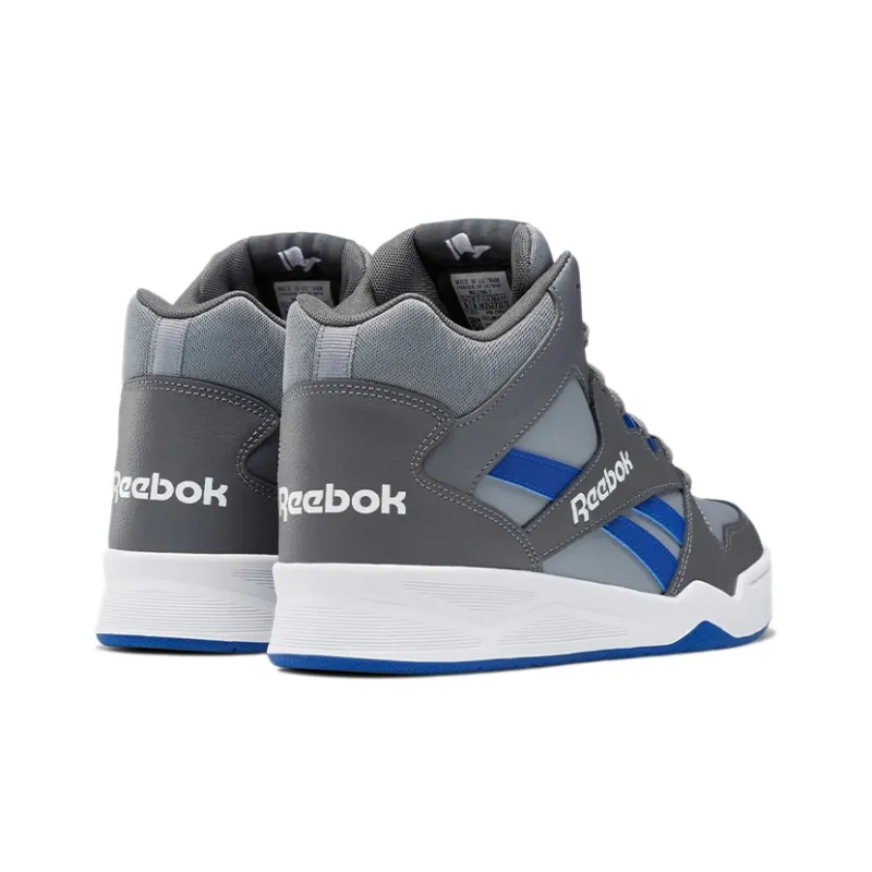 Reebok Royal BB4500 2 Hi Anti Slip Wear Resistant Mid Top Basketball Shoes Men's Gray Blue-3