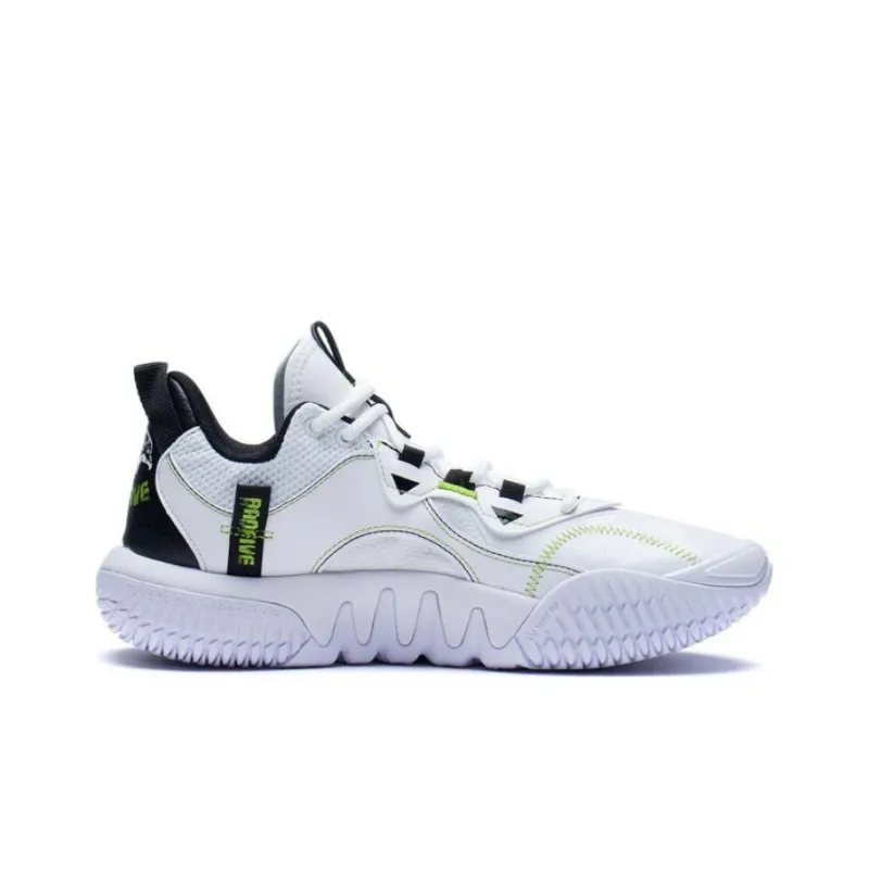 LINING Badfive 2.5 Basketball Shoes Men Low Top White/Black/Green-1