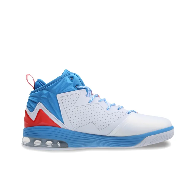 Anta Basketball Collection Cushioning Anti-Slip And Wear-Resistant Mid-Top Basketball Shoes Men's Blue White-1