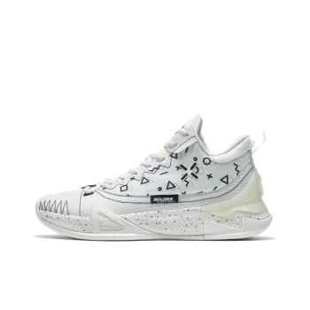 XTEP Shark1.0 Cushioning Anti Slip And Wear Resistant Low Top Performance Basketball Shoes White Black