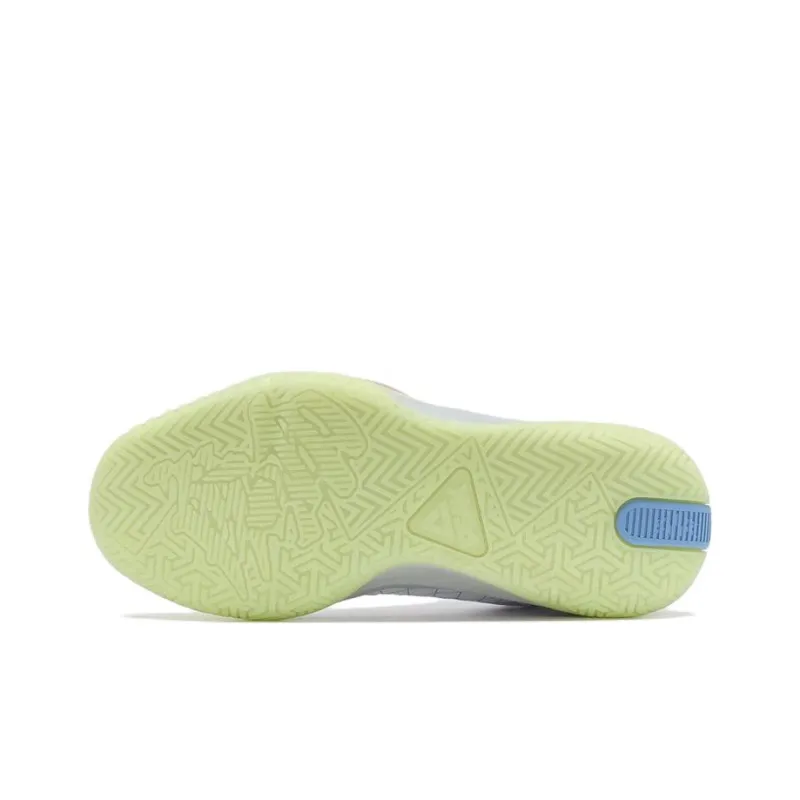 PEAK Dingji Cushioning Anti-Slip And Wear-Resistant Mid-Top Basketball Shoes White Green-4