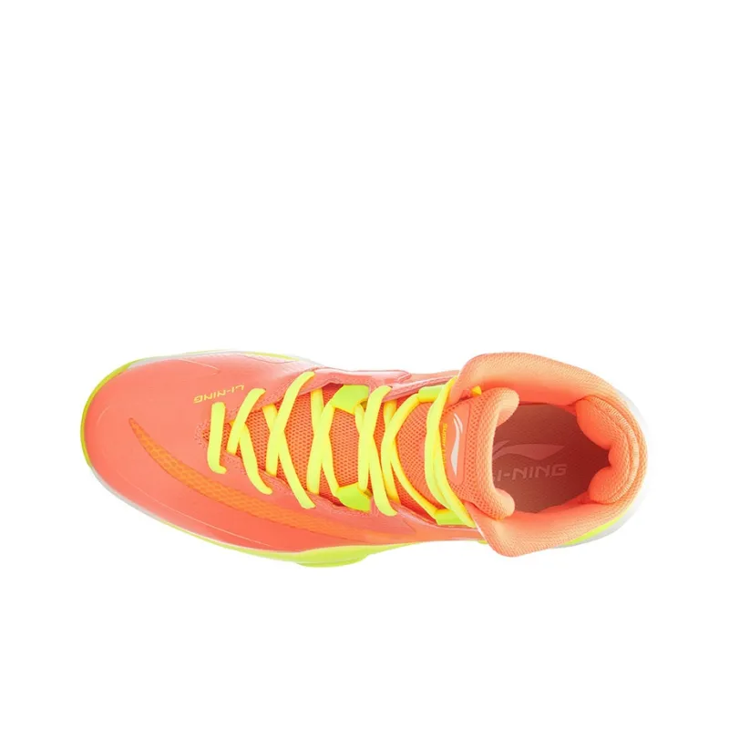 LiNing Super Light 13 Lightweight High Top Basketball Shoes Unisex Neon Orange-2