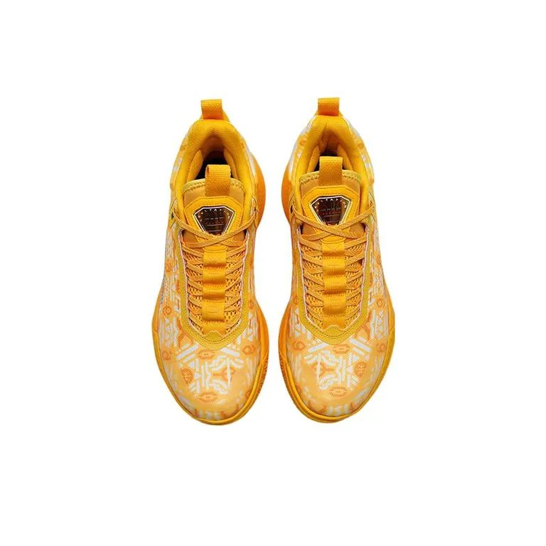 XTEP Levitation 6 Anti Slip And Wear Resistant Coverage Mid Top Performance Basketball Shoes Men's Yellow-2