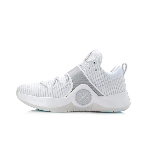 LiNing WOW 6 Low Top Basketball Shoes Men's Pure White