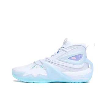 XTEP Battle 1.0 Basketball Shoes Men Mid Top New White/Foam Blue