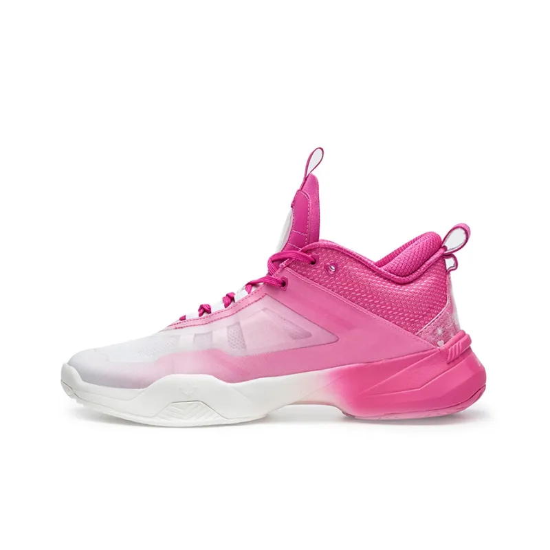 RIGORER Hydrogen 1 Cushioned Slip Resistant Coverage Low Top Performance Basketball Shoes Unisex White Pink-1