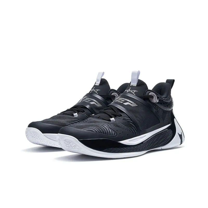 XTEP Demon 3.5 Cushioning Anti Slip And Wear Resistant Coverage Support Low Top Basketball Shoes Black Gray-2