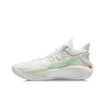 LiNing SONIC 9 Low Slip Resistant Cushioning Wear Resistant Low Top Basketball Shoes Ivory