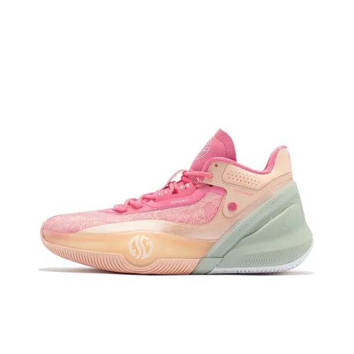 361° AG3 Basketball Shoes Women's Mid-Top Soft Pink/Bubble Gum Pink