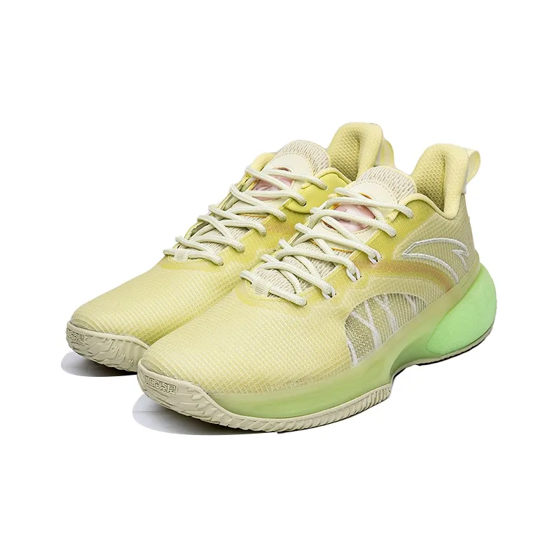 ANTA Basketball Collection Basketball Shoes Men Low Top Neon Light Green/Princess Green-1