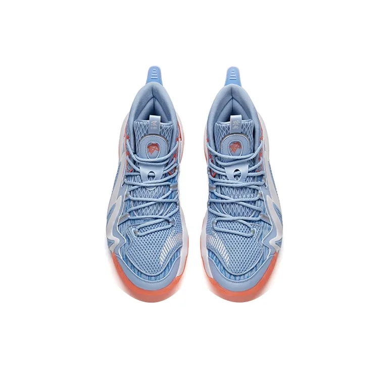 Anta Berserk 2 Cushioning, Slip Resistant, And Abrasion Resistant High Top Basketball Shoes Dazzling Blue-3