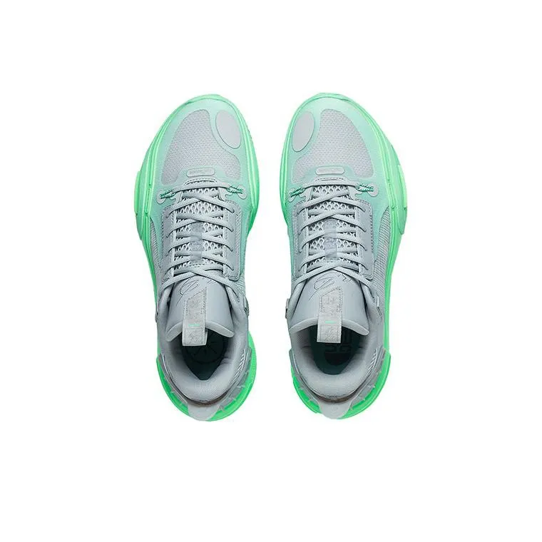 LiNing All City 11 Cushioning Anti Slip And Wear Resistant Low Top Basketball Shoes Men's Gray Green-2