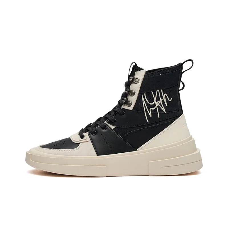 361° AG Chao Ge High Top Basketball Shoes Men's Obsidian Black-0