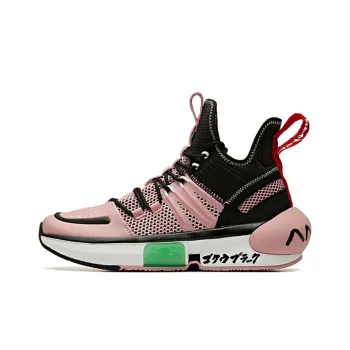 Dragon Ball x Anta Cushioning Anti Slip And Wear Resistant Mid Top Basketball Shoes Women's Black Pink