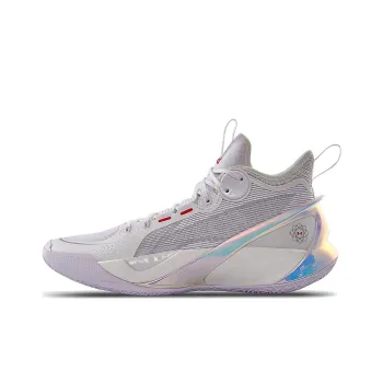 LiNing SONIC 10 Ultra Anti Slip And Wear Resistant Breathable Mid Top Basketball Shoes Men's White