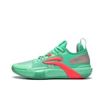 LiNing Speed 9 Premium PRM Summer Cushioning Anti Slip And Wear Resistant Low Top Basketball Shoes Men's Green Pink