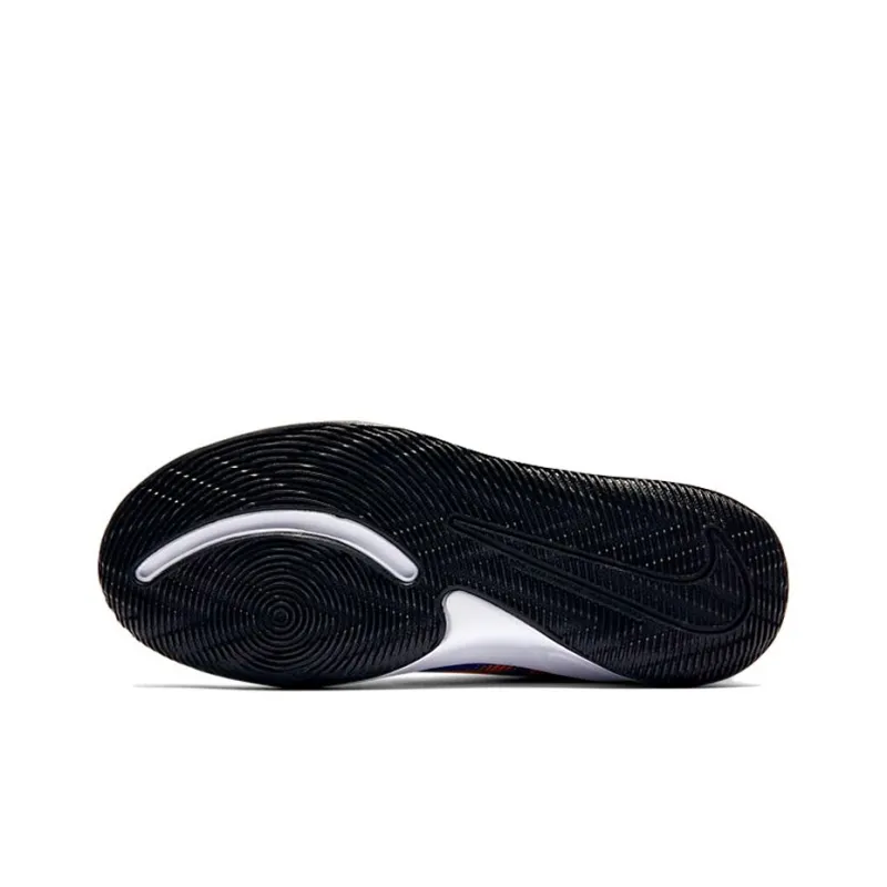 Nike Quick 2 Team Hustle Cushioned Slip-Resistant Low-Top Basketball Shoes GS White Blue Yellow-5