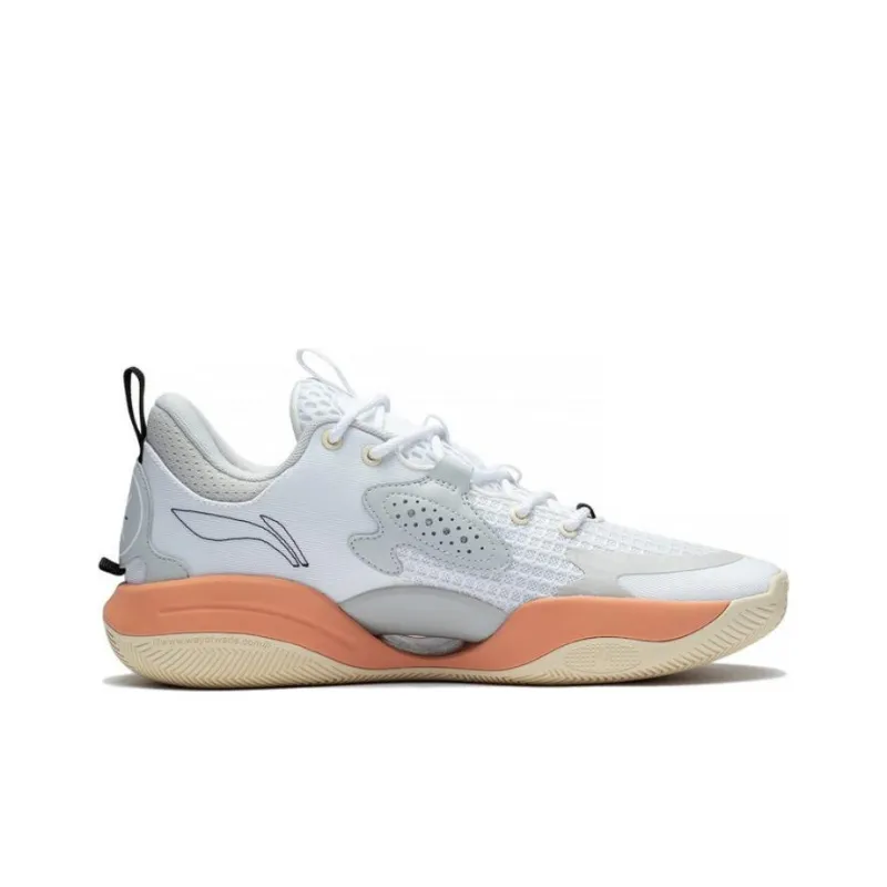LiNing Wade ALLDAY Slip Resistant, Abrasion Resistant, Breathable Low Top Basketball Shoes White Gray-1