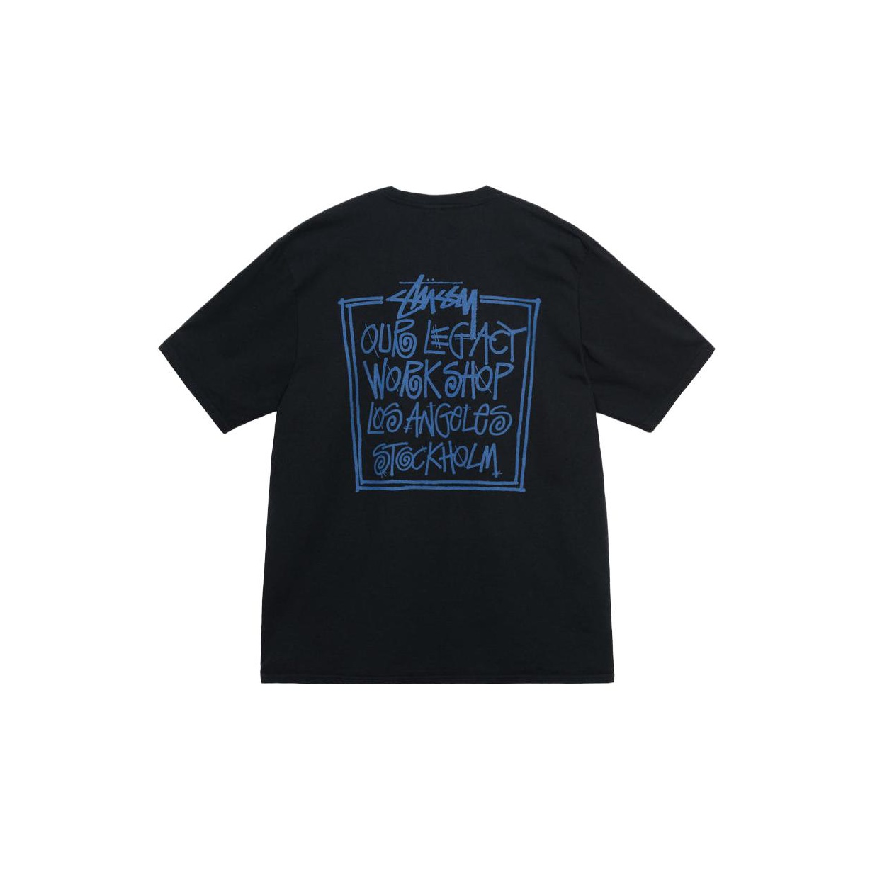 Stussy X Our Legacy Frame Pigment Dyed Tee Black XL - POIZON Stussy X Our Legacy Frame Pigment Dyed Tee Black XL - POIZON
