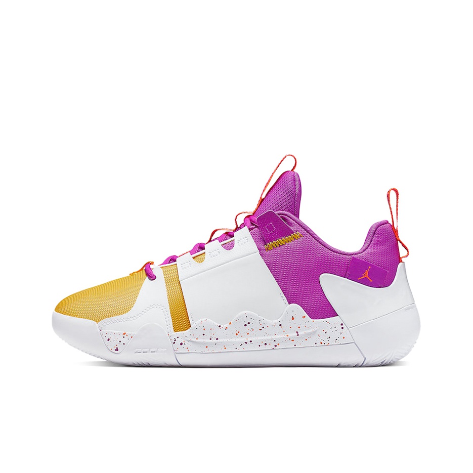 Jordan Zoom Zero Gravity Basketball Shoes Men Low Top White Yellow Pink POIZON