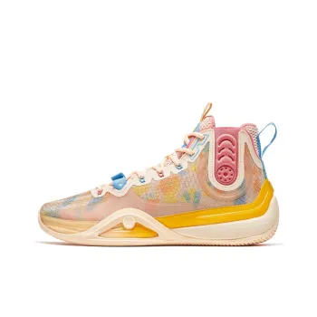 XTEP Royal Wind Generation Cushioning Anti Slip And Wear Resistant High Top Basketball Shoes Men's Orange Pink