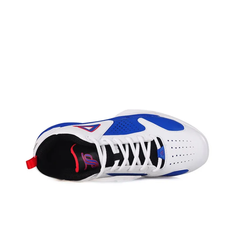 PEAK Cushioning Anti-Slip And Wear-Resistant Low-Top Performance Basketball Shoes Men's White Blue Parker Mini Edition-3