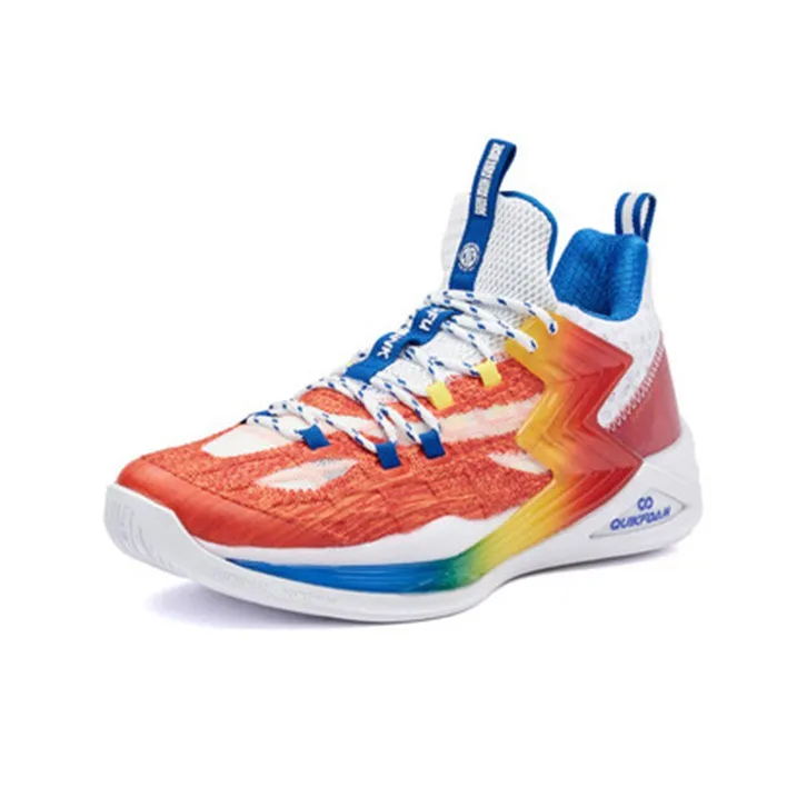 361° Big3 2.0 Q Bouncy Cushioning Mid-Top Performance Basketball Shoes Men's Vermilion Orange-1