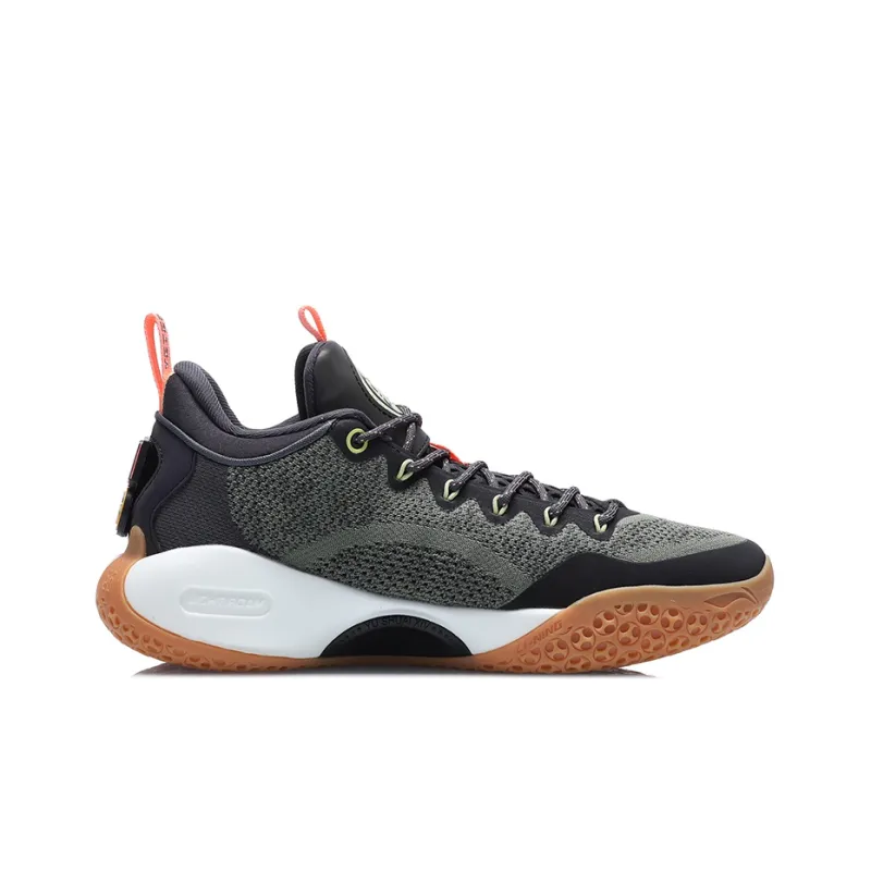 LiNing Shuai 14 Low Anti Slip Wear Resistant Low Top Basketball Shoes Men's Black Green-1