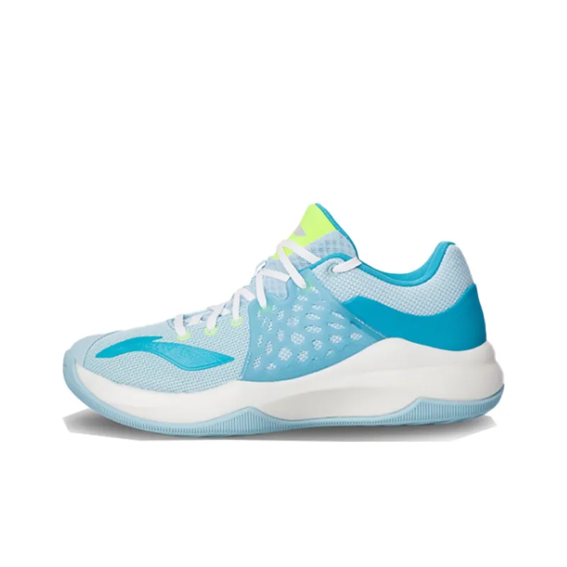 LiNing SONIC TD Cushioning Anti-Slip And Wear-Resistant Low-Top Basketball Shoes Light Blue-0