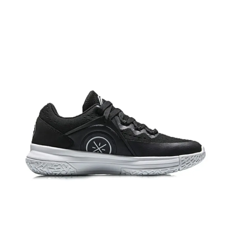 LiNing Phantom Night Cushioning Wear Resistant Low Top Basketball Shoes Men's Black White-1