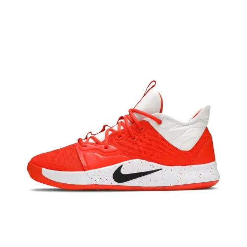 Nike PG 3 Basketball Shoes Men Low-Top White/Orange