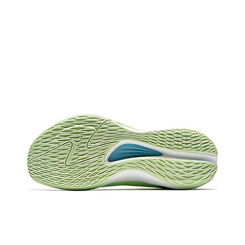 XTEP Light Feathers 3rd Generation V3 Cushioning Anti Slip And Wear Resistant Low Top Basketball Shoes Men's Green Blue-4