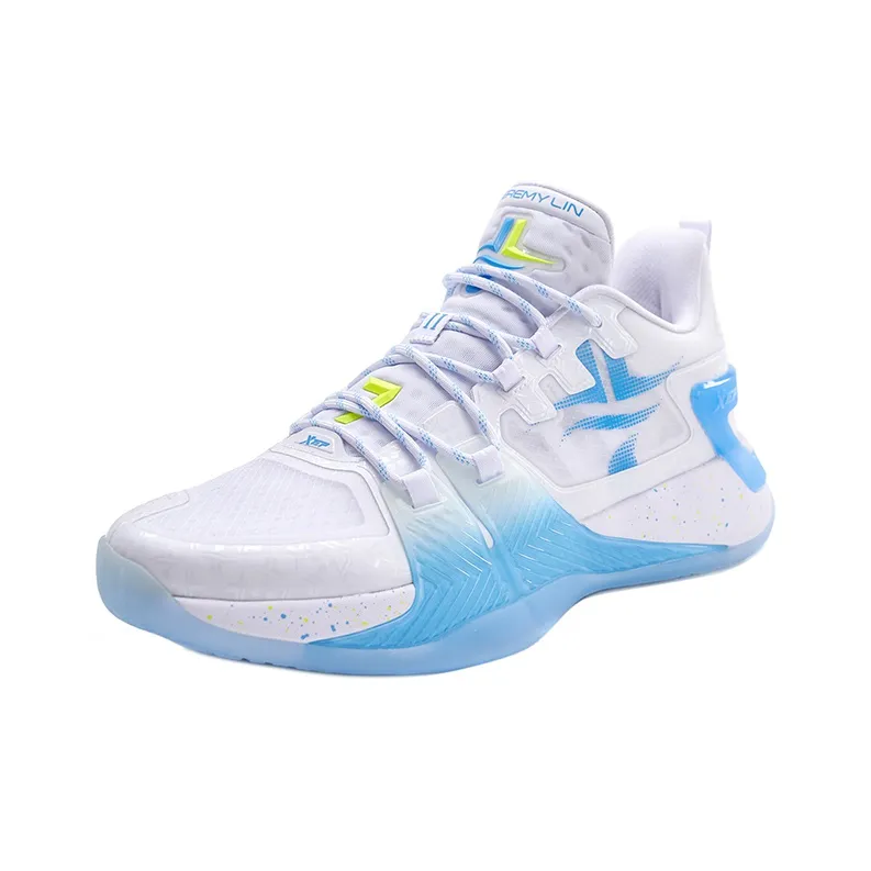 XTEP Jeremy Lin 2 Basketball Shoes Men Low Top White Blue-1