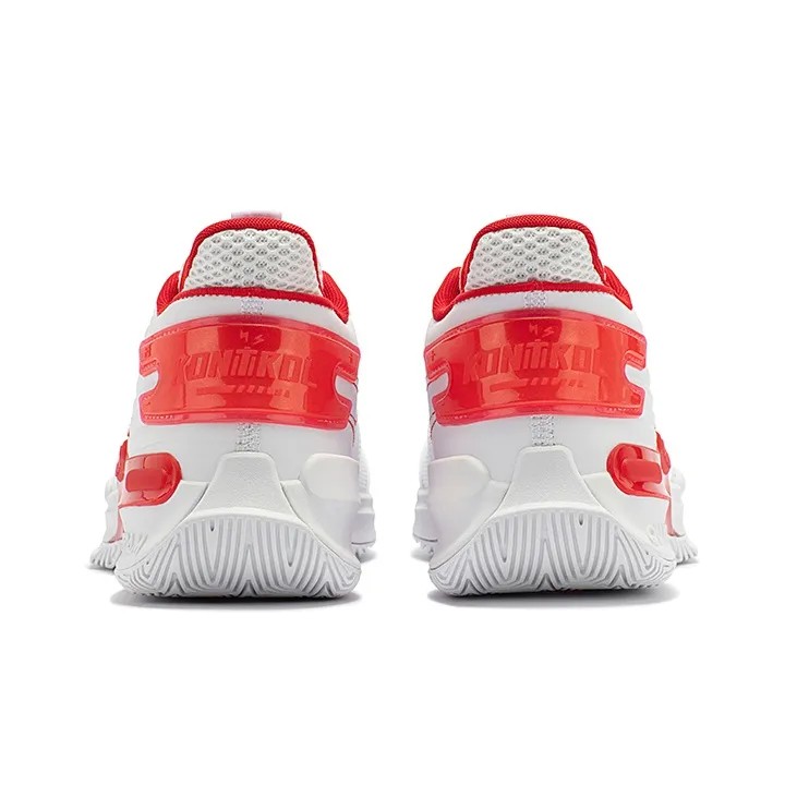 361° Kriss 2TD G Control 2TD Abrasion Resistant Slip Resistant Low Top Basketball Shoes Men's White Red-3