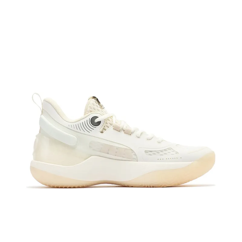 361° AG Anti Slip Wear Resistant Low Top Basketball Shoes Men's Feather White-1