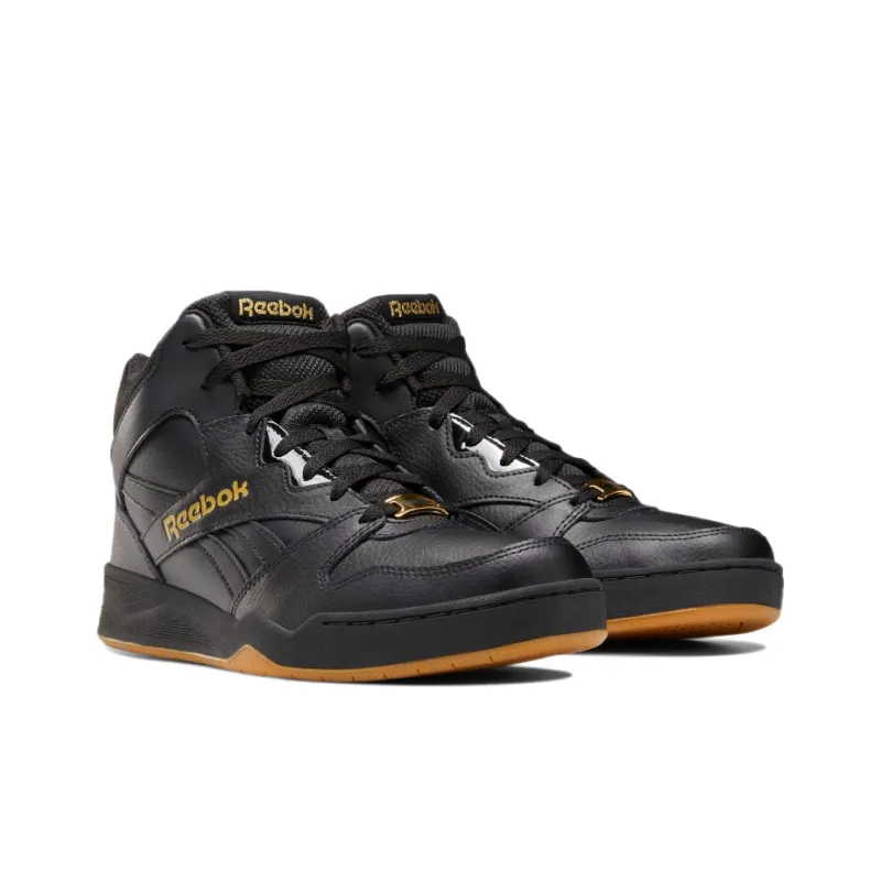 Reebok Royal BB4500 2 Cushioning Anti-Slip And Wear-Resistant Coverage Mid-Top Basketball Shoes Men's Black Yellow-2