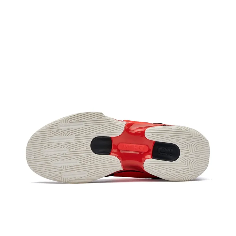 361° Restraint 2 Wear-Resistant Slip-Resistant Low-Top Performance Basketball Shoes Men's Black Red-4