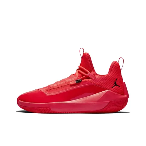 Jordan Jumpman Hustle Basketball Shoes Men Low-Top Red