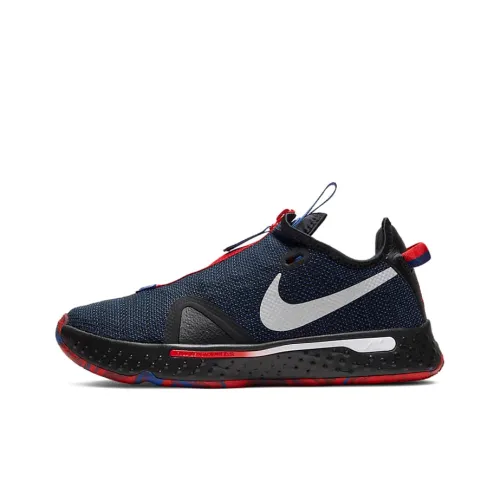 Nike PG 4 Basketball Shoes Unisex Low-Top Bright Black/Red