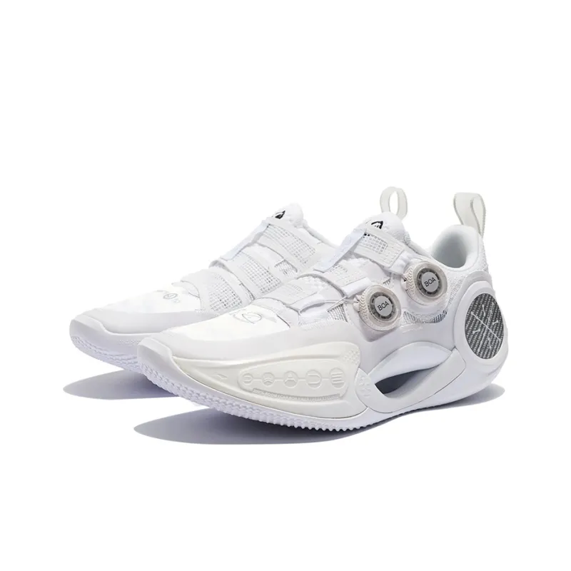 LINING WOW 9 Basketball Shoes Unisex Low Top Standard White-2