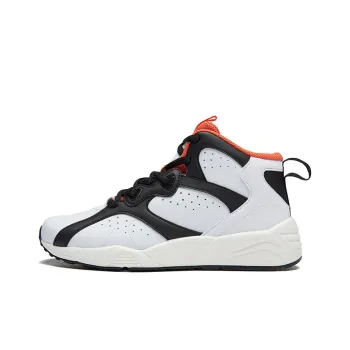 361° QU!KFOAM Basketball Shoes Women's Mid Top White/Orange/Black