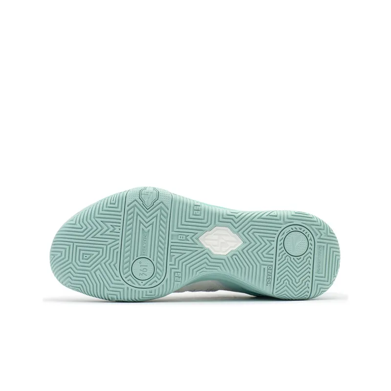 361° DVD1 Basketball Shoes Unisex Low Top White/Cyan-4