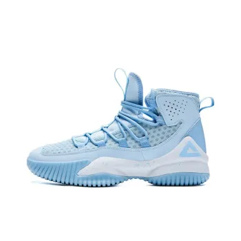 PEAK Cushioning, Slip Resistant, And Abrasion Resistant High Top Performance Basketball Shoes Men's Blue